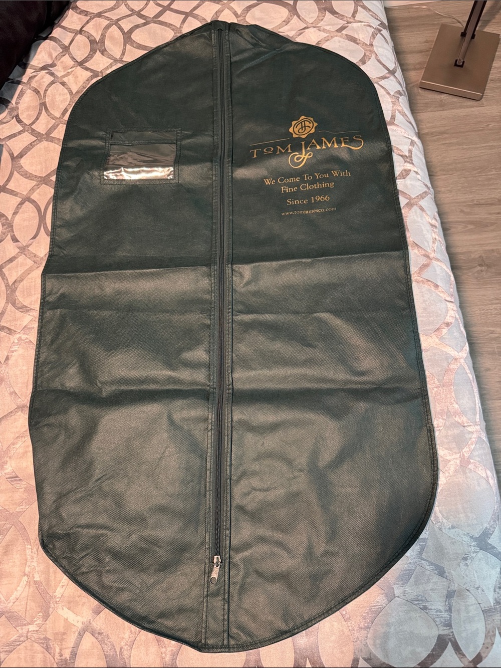 Tom James Dark Green Garment Bag
